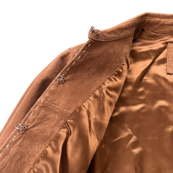 Roper Women’s Sz Medium Soft Suede Leather Lined Pearl Snap Cuffs Western Jacket - Picture 11 of 16